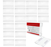 Etichetta trasparente adesiva - 20 pezzi - Acrilico - 8 x 5 cm - Per supermercati/ librerie - Supporto per etichette