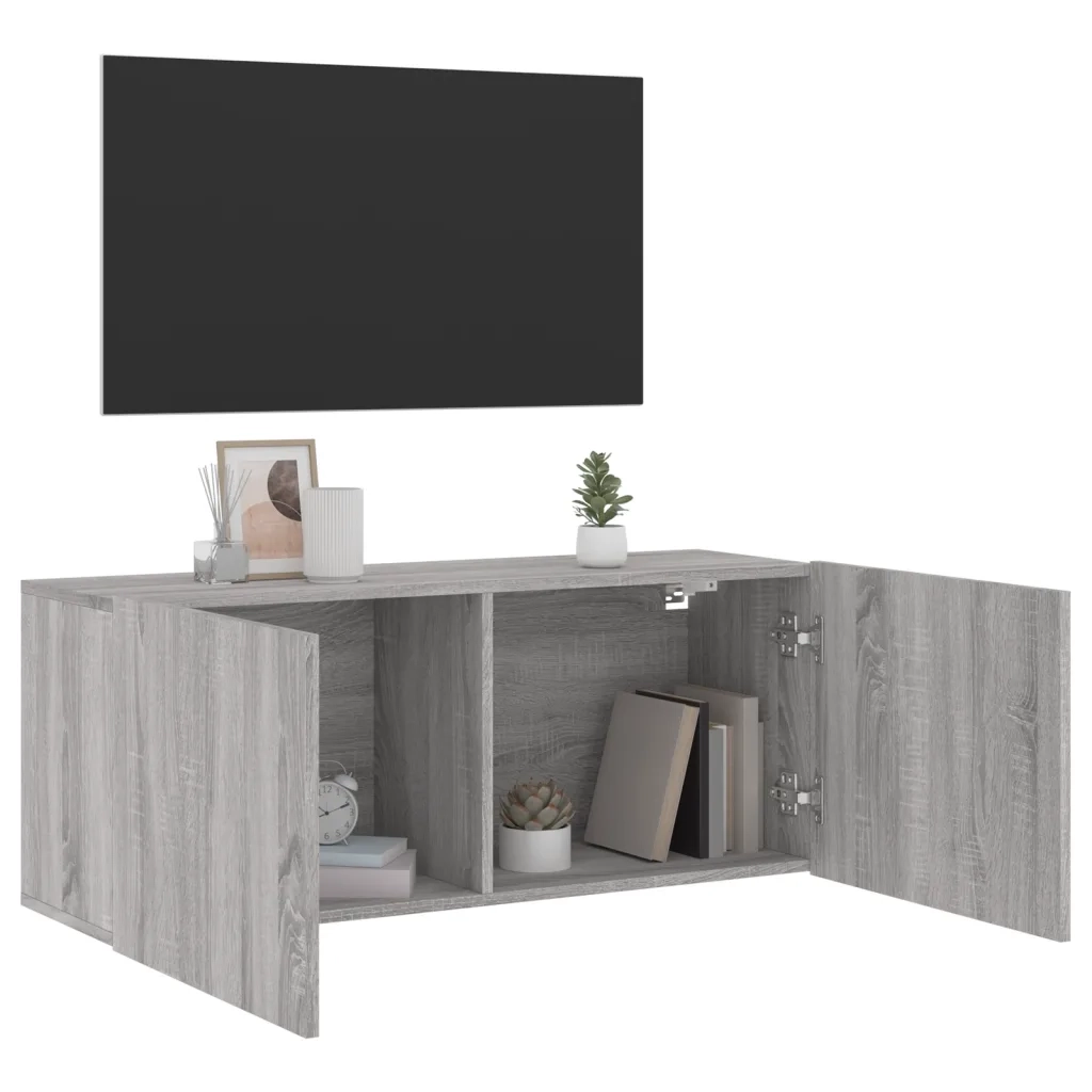 Mobile TV a Parete Grigio Sonoma 100x30x41 cm 836971