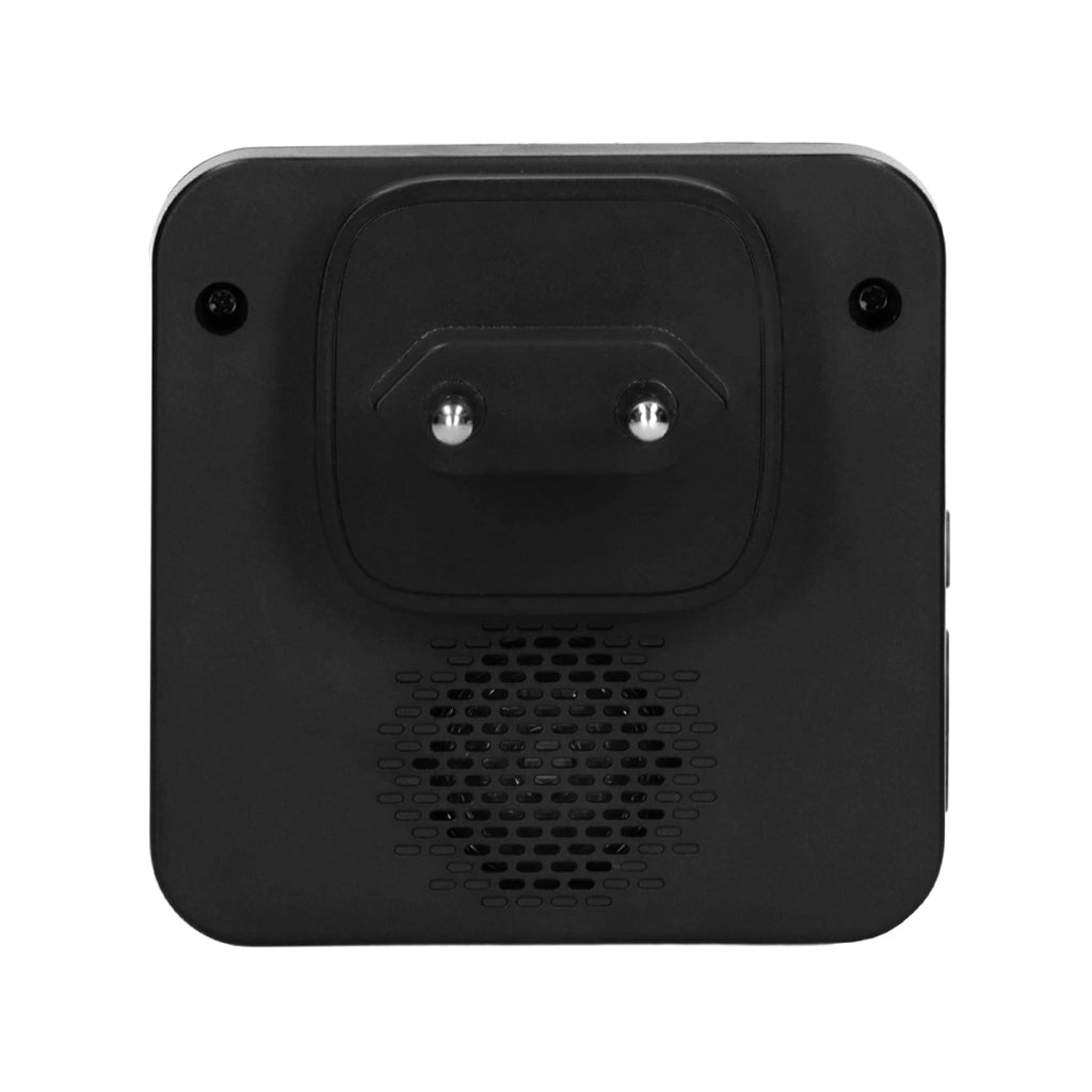Campanello Senza Fili Cinetico Impermeabile IP44 Portata Fino a 200 metri Nero Alecto
