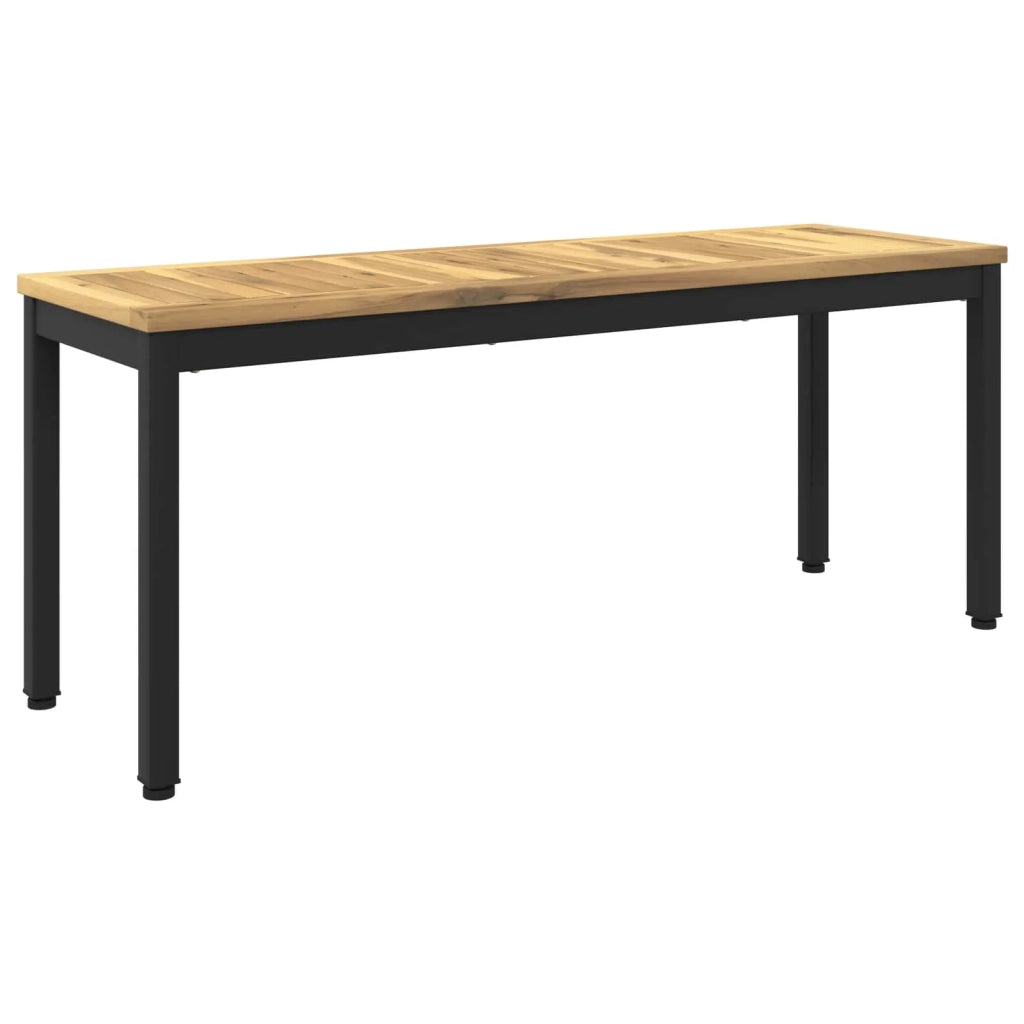 Panchina da giardino 108,5 x 35 x 45 cm Bianco e Nero 901748