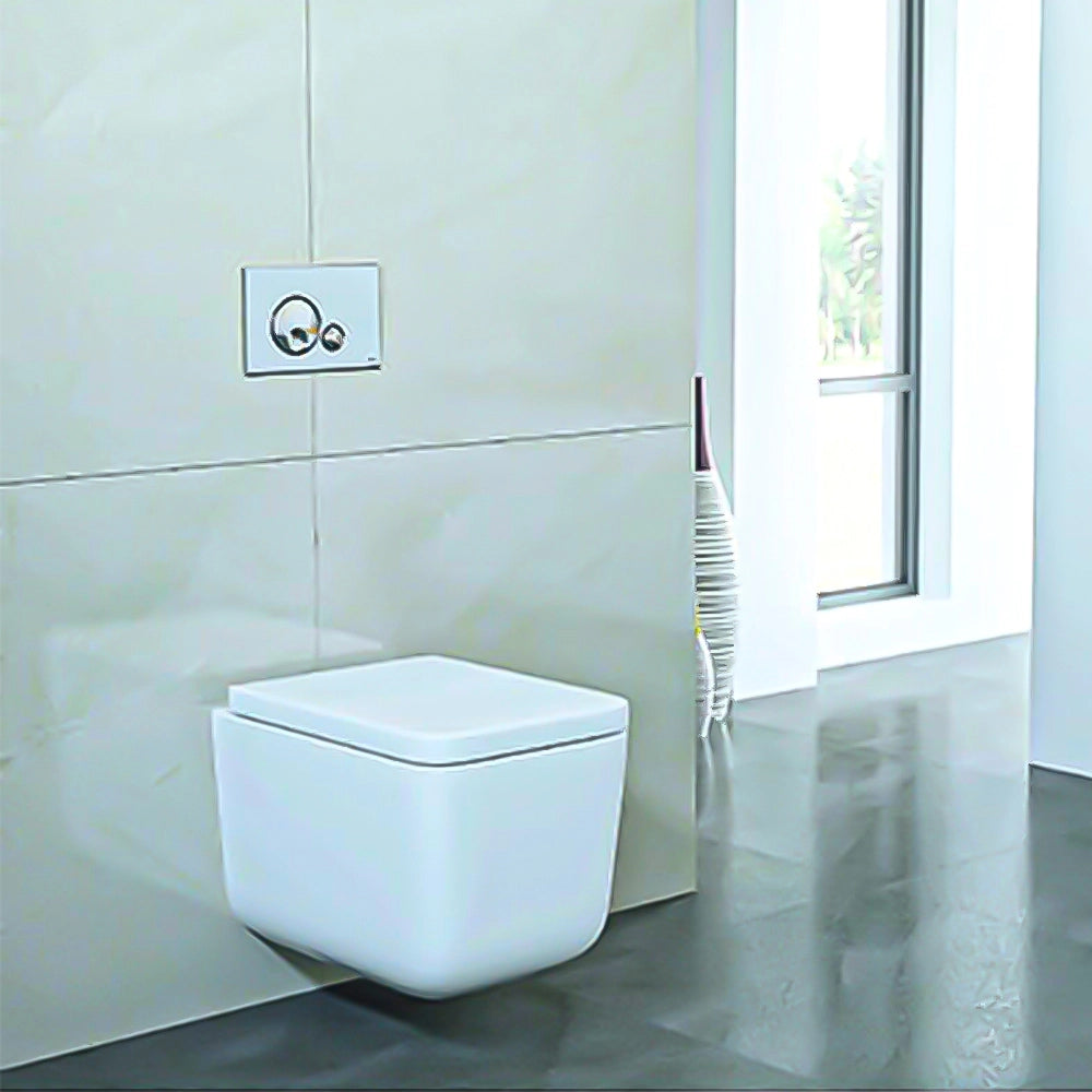 Placca di comando Oli Globe satinato 23 cm in ABS con doppio scarico