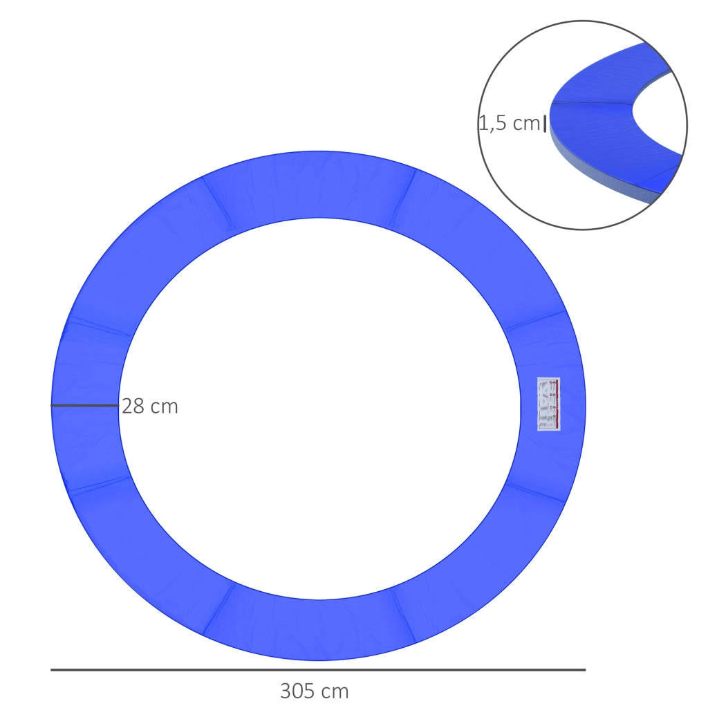 Cuscino di protezione per trampolino ¨C zephmum ¨C blu, ? 305 cm