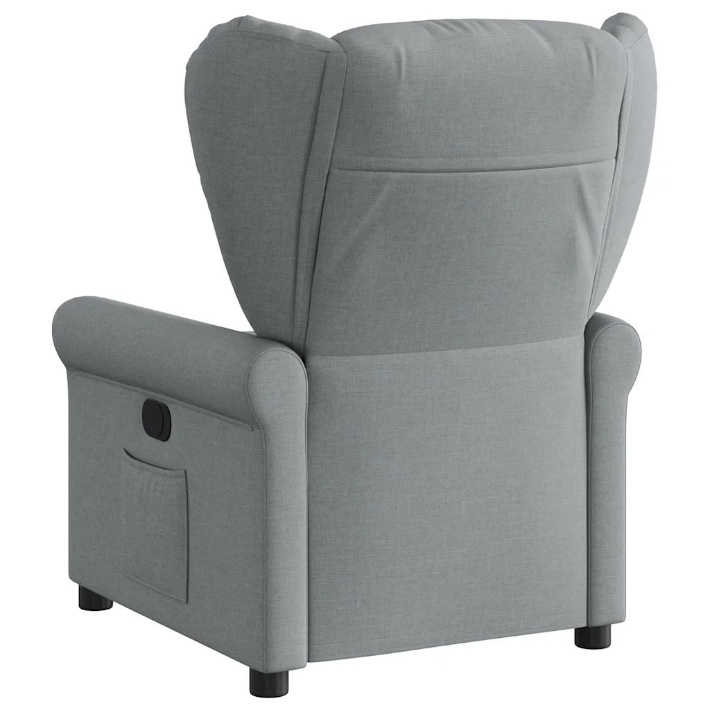 Divano Sedia-Poltrona Reclinabile in Tessuto Grigio Chiaro 396068