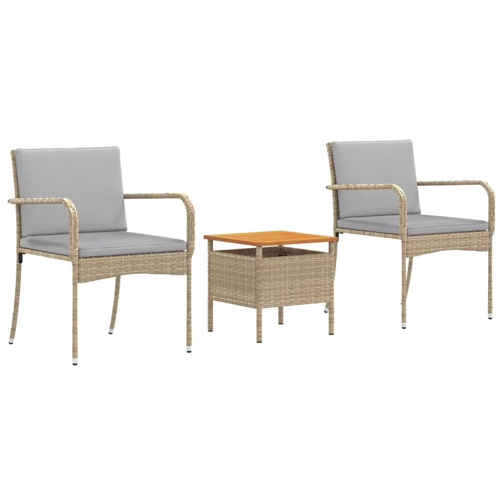 Set da giardino Beige polyrattan 42025112