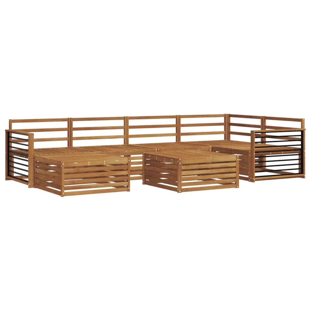 Set di divani da esterno 7 pcs Naturale