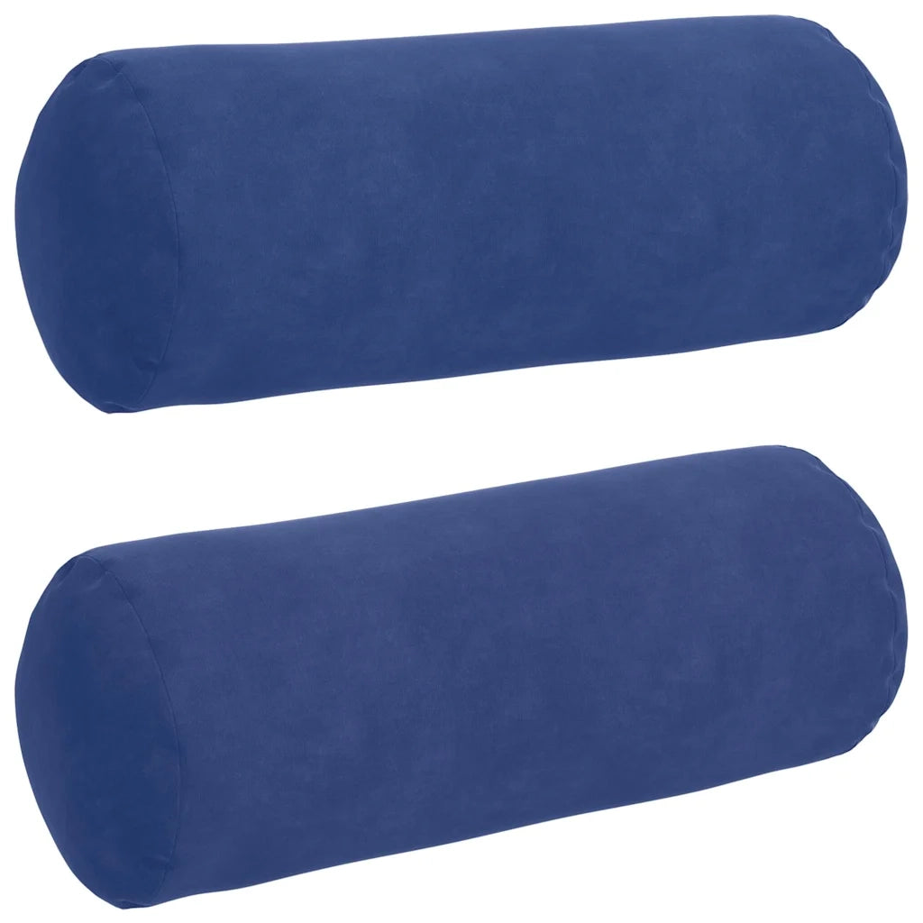 Cuscini a rullo 2 pcs Blu Polizia Ø 15 x 40 cm Tessuto in Cords 42014296