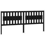 Testiera | Testata per Letto Nera 205,5x4x100cm in Legno Massello di Pino