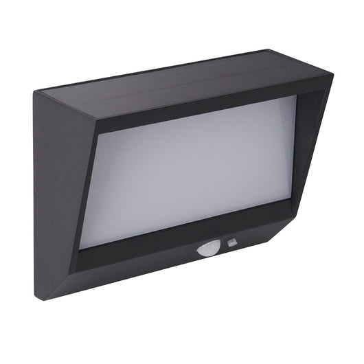 Applique Solare Alluminio Nero Policarbonato Bianco Led 2W 3000K Orizzontale