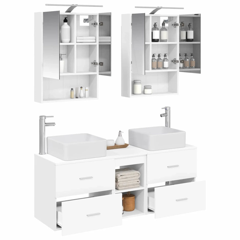 Set di mobili per il bagno 5 pcs Bianco 3406759