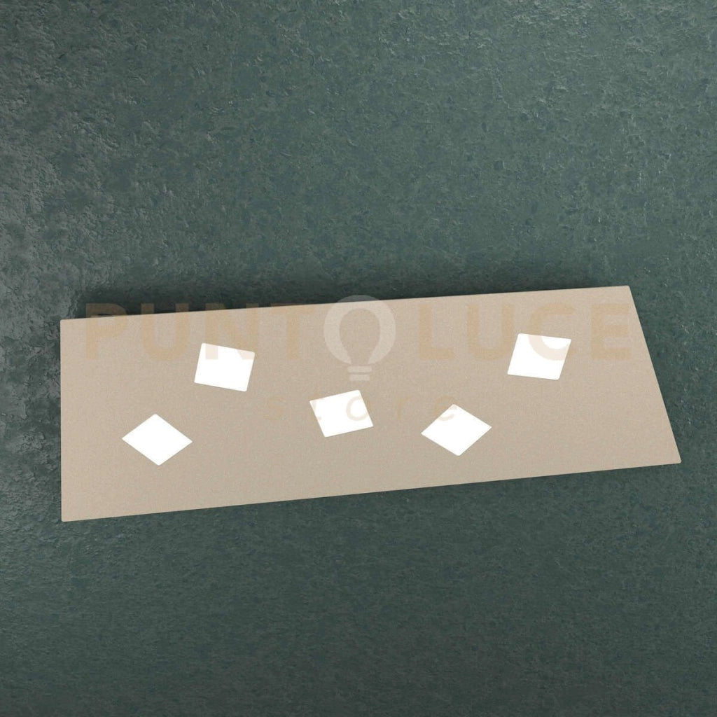 NOTE APPLIQUE PLAFONIERA 5 LUCI ATTACCO GX53 SABBIA