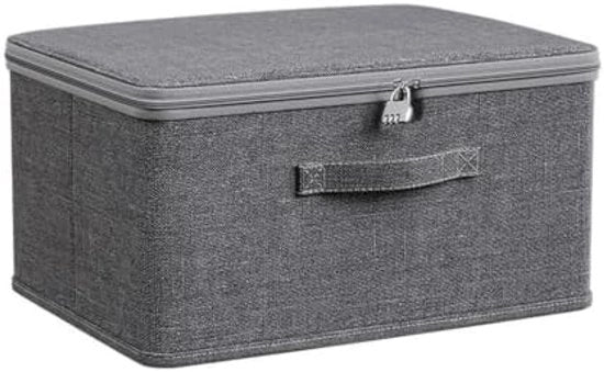 Cassa di stoccaggio pieghevole con chiusura a chiave - Organizzatore stoffa libero per abbigliamento e accessori