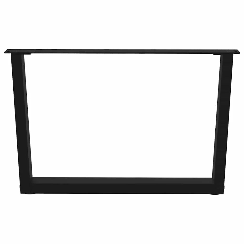 Set di 2 gambe per tavolino da caffè dal design moderno a forma di V 70 x 42-43,3 cm acciaio nero 02_0056924