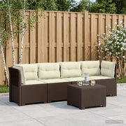 Divano da Giardino a 4 Posti con Cuscini in Stile Rattan PP 3443874