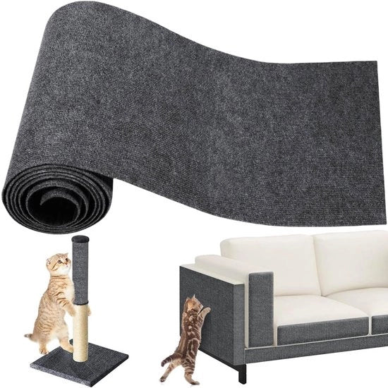 Protezione per gatti con adesivo autoadesivo, 200cm x 40cm protezione contro graffi per gatti sul divano, protezione per gatti DIY, protezione per gatti per mobili, protezione per porte, muri e divani (grigio scuro)