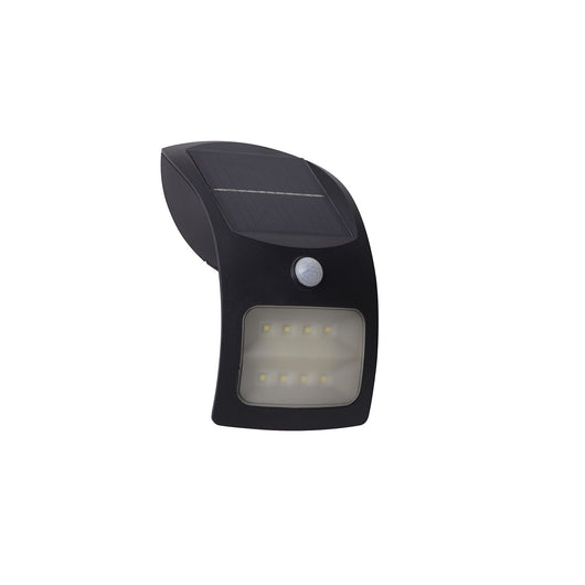Applique Moderna Solare Policarbonato Nero Bianco Led 1,8W 3000K