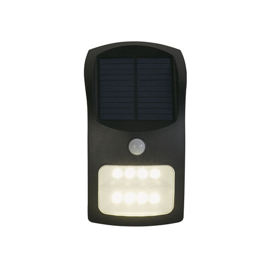 Applique Moderna Solare Policarbonato Nero Bianco Led 1,8W 3000K