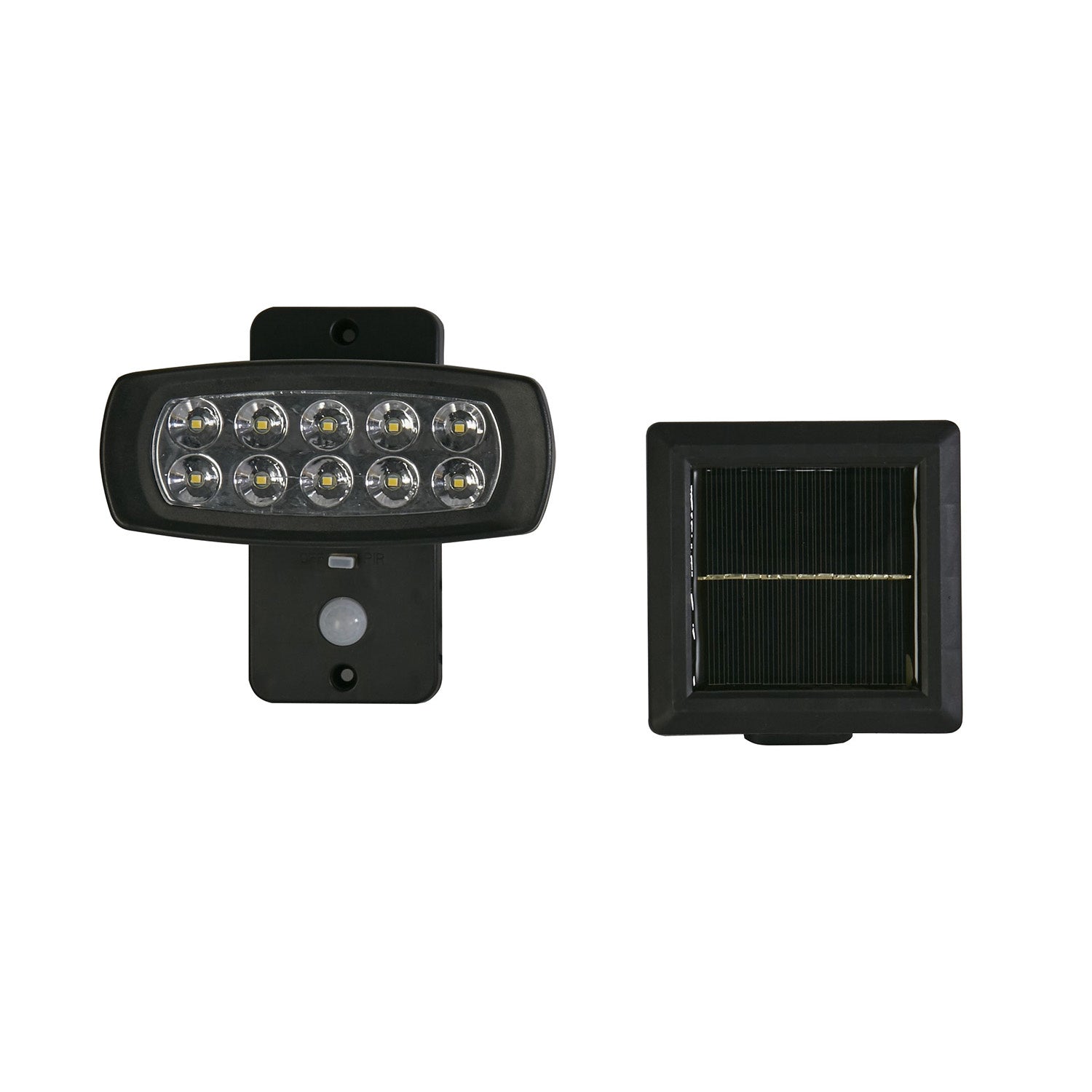 Applique Moderna Solare Policarbonato Nero Led 2,5W 3000K