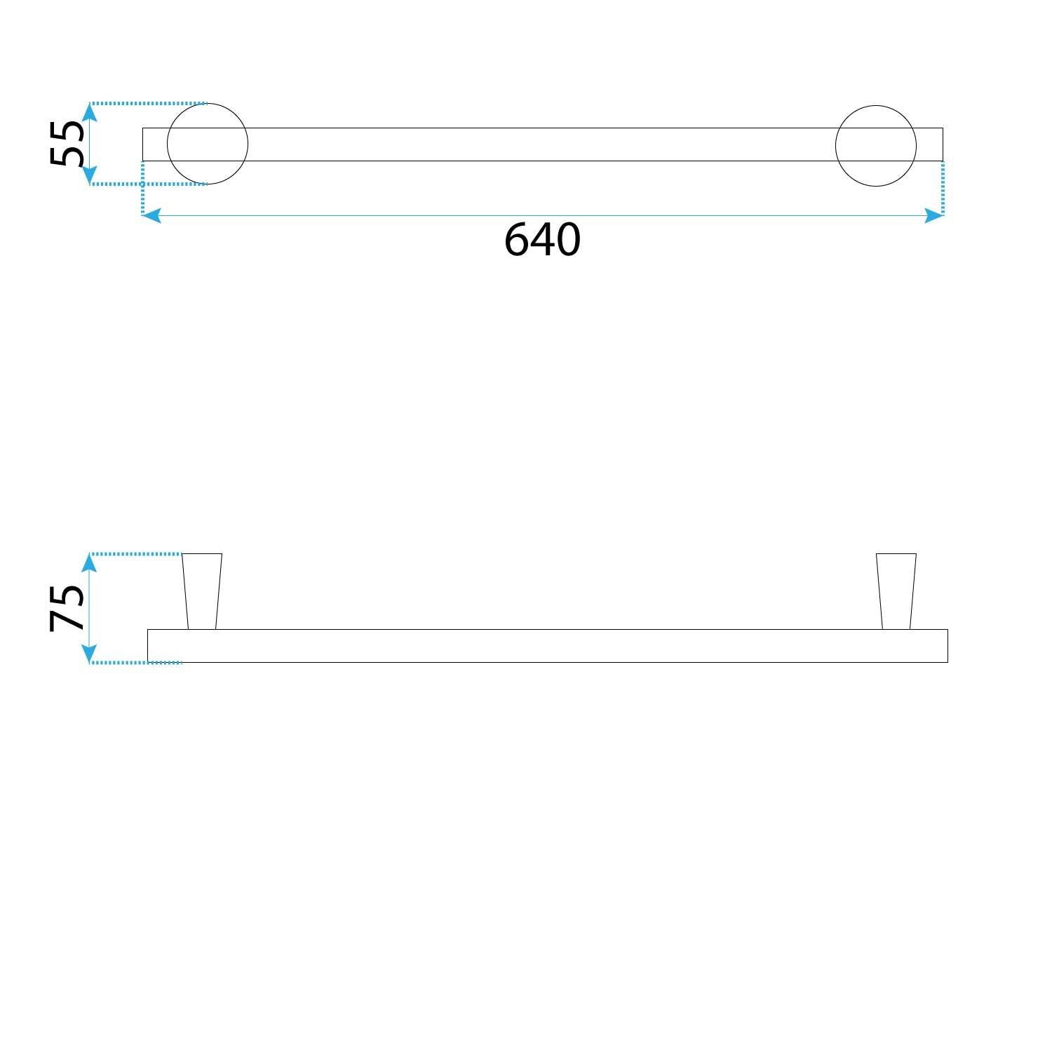 Portasciugamano Da Bagno 16101 Aristo Brush Nickle