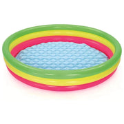 Bestway piscina gonfiabile tonda per bambini, 3 anelli, effetto metallizzato, diametro 170 cm, altezza 53 cm, 697 L