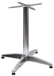 Base per Tavolo da Giardino con Piede a 4 Razze in Alluminio Silver