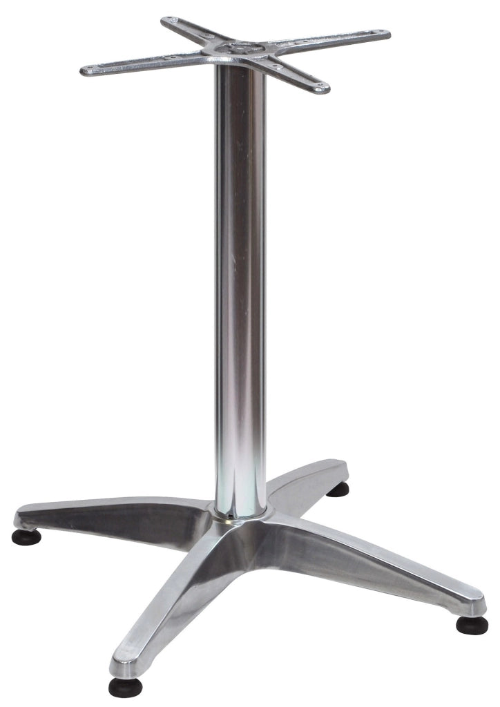 Base per Tavolo da Giardino con Piede a 4 Razze in Alluminio Silver