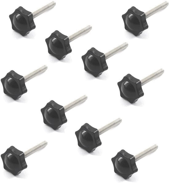Maniglia a Mano 32mm - Vite di Regolazione - Maniglia di Forza - Acciaio Inossidabile - Plastica - Duratura e Facile da Installare - Maniglia a Vite