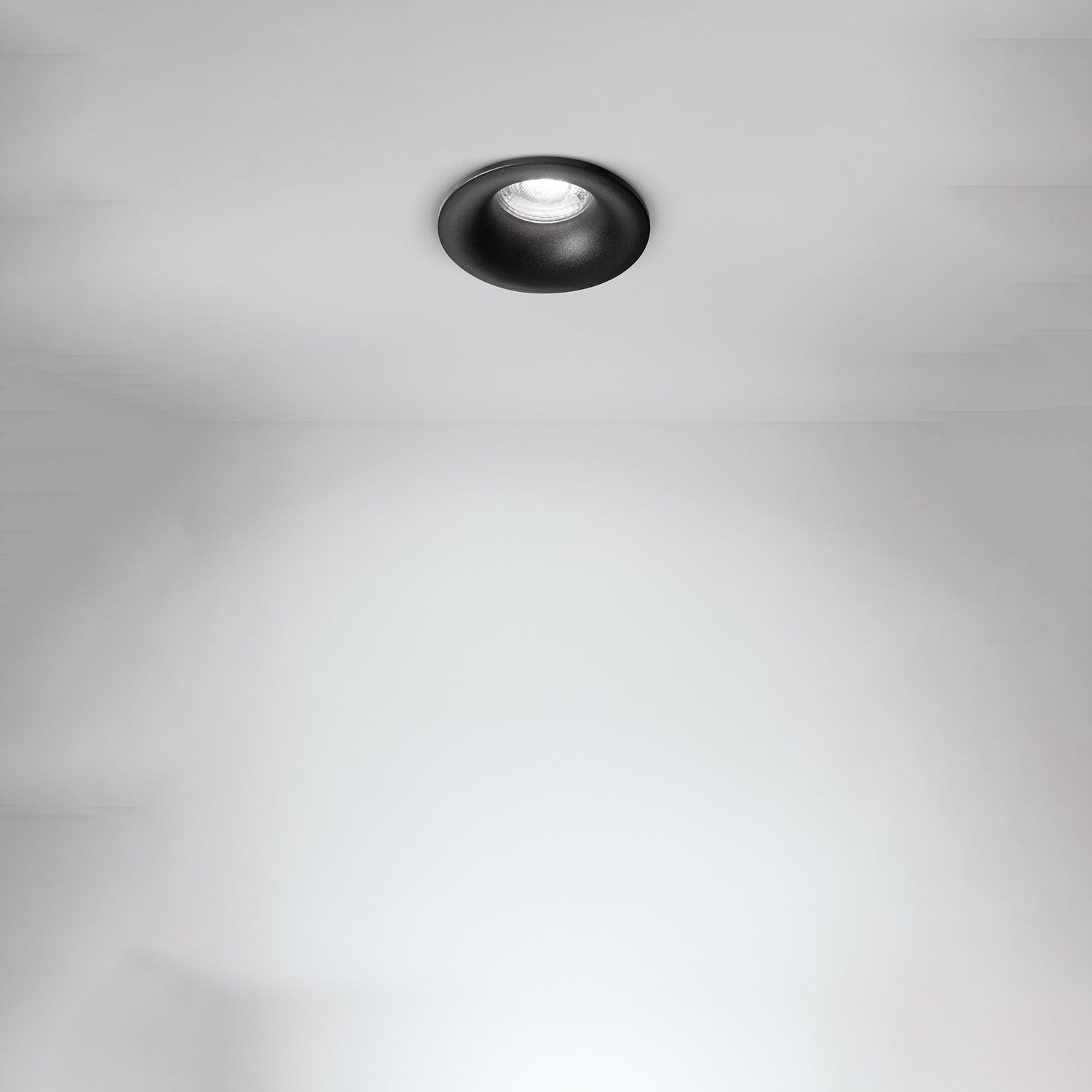 Faretto Incasso Tondo Moderno Oasis Alluminio Nero 1 Luce Gu10