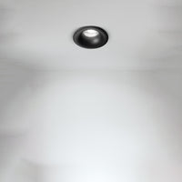 Faretto Incasso Tondo Moderno Oasis Alluminio Nero 1 Luce Gu10