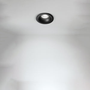 Faretto Incasso Tondo Moderno Oasis Alluminio Nero 1 Luce Gu10