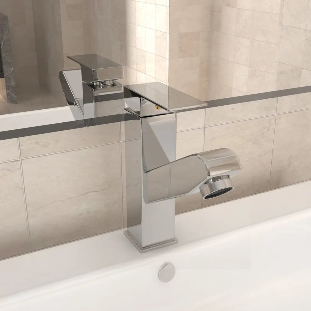 Rubinetto Lavabo da Bagno-Rubinetto da lavandino Estraibile Finitura Cromo 157x172 mm