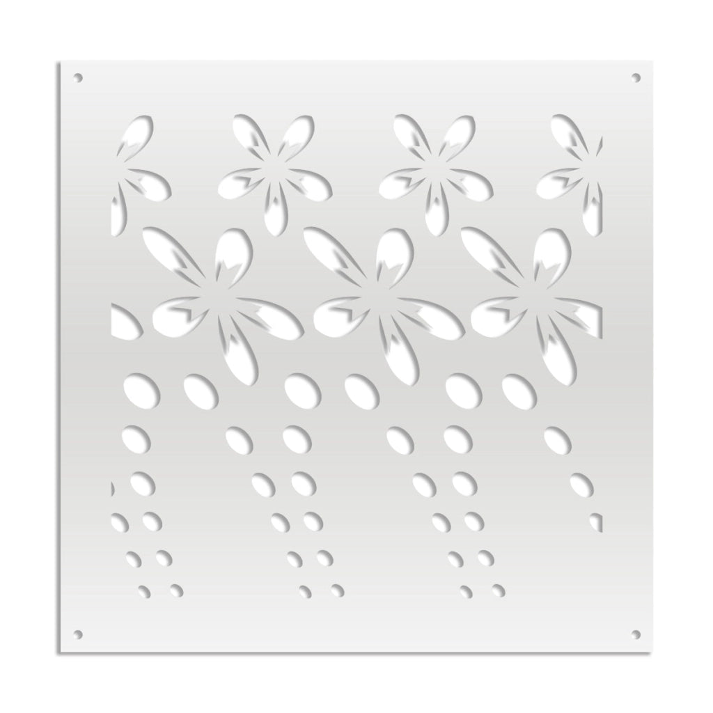 SPRING - Pannello in PVC traforato - Parasole Colore: bianco, Misura: 73x73 cm