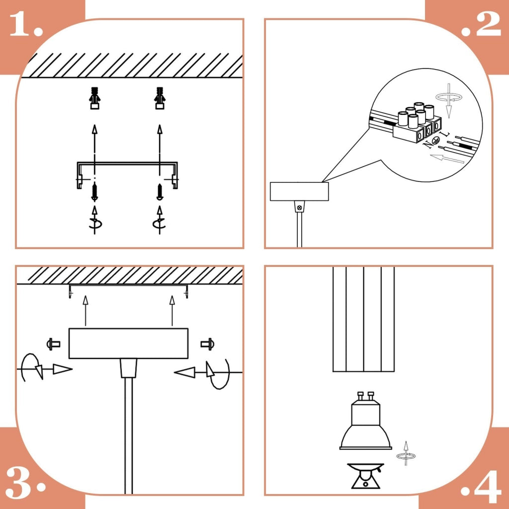 Lampada a Sospensione ZMH metallo nero GU10 1 luce moderna industriale 170 cm per soggiorno e sala da pranzo