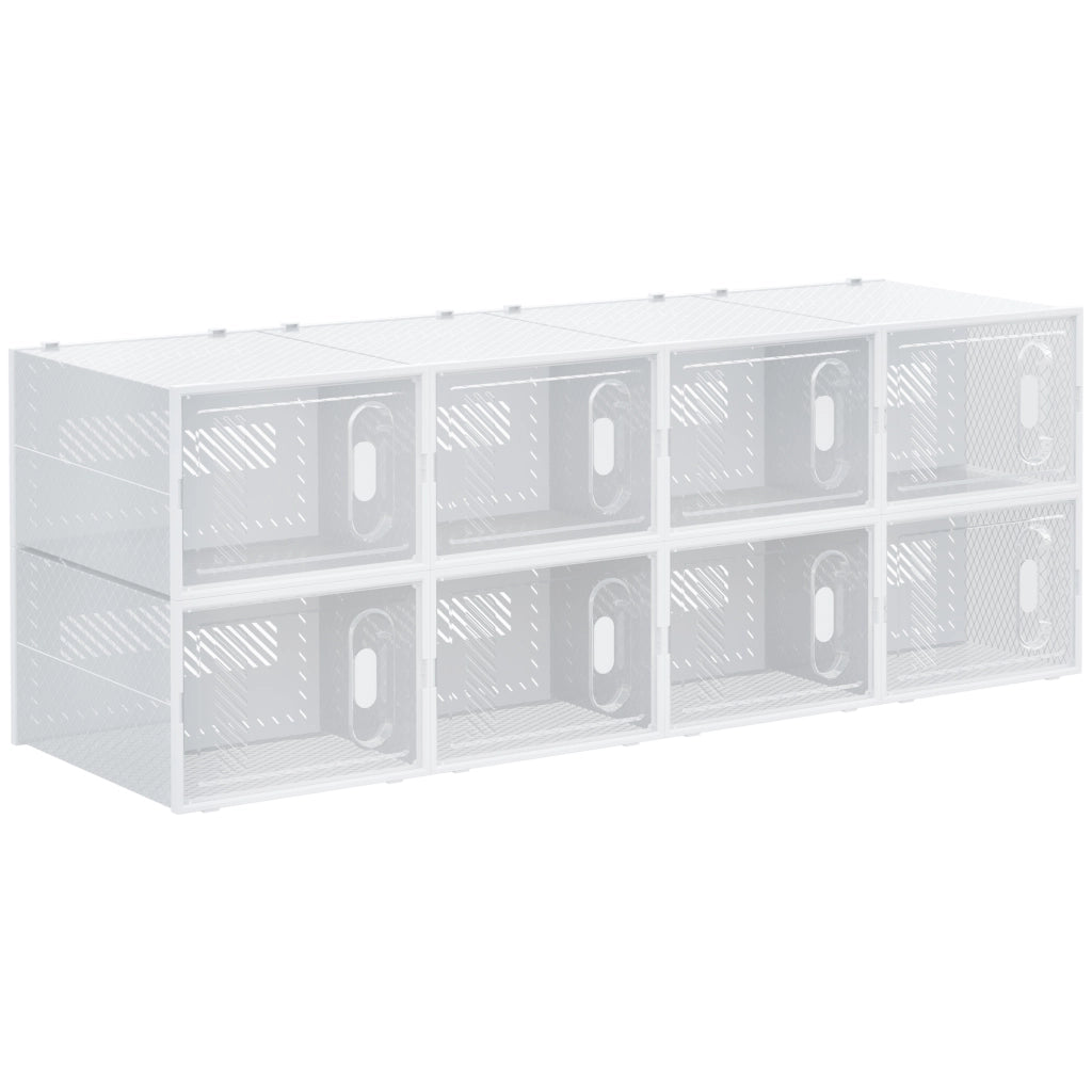 Armadio modulare per scarpe con 8 cubi e ante magnetiche ¨C zephmum ¨C 28x36x21 cm trasparente