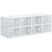 Armadio modulare per scarpe con 8 cubi e ante magnetiche ¨C zephmum ¨C 28x36x21 cm trasparente