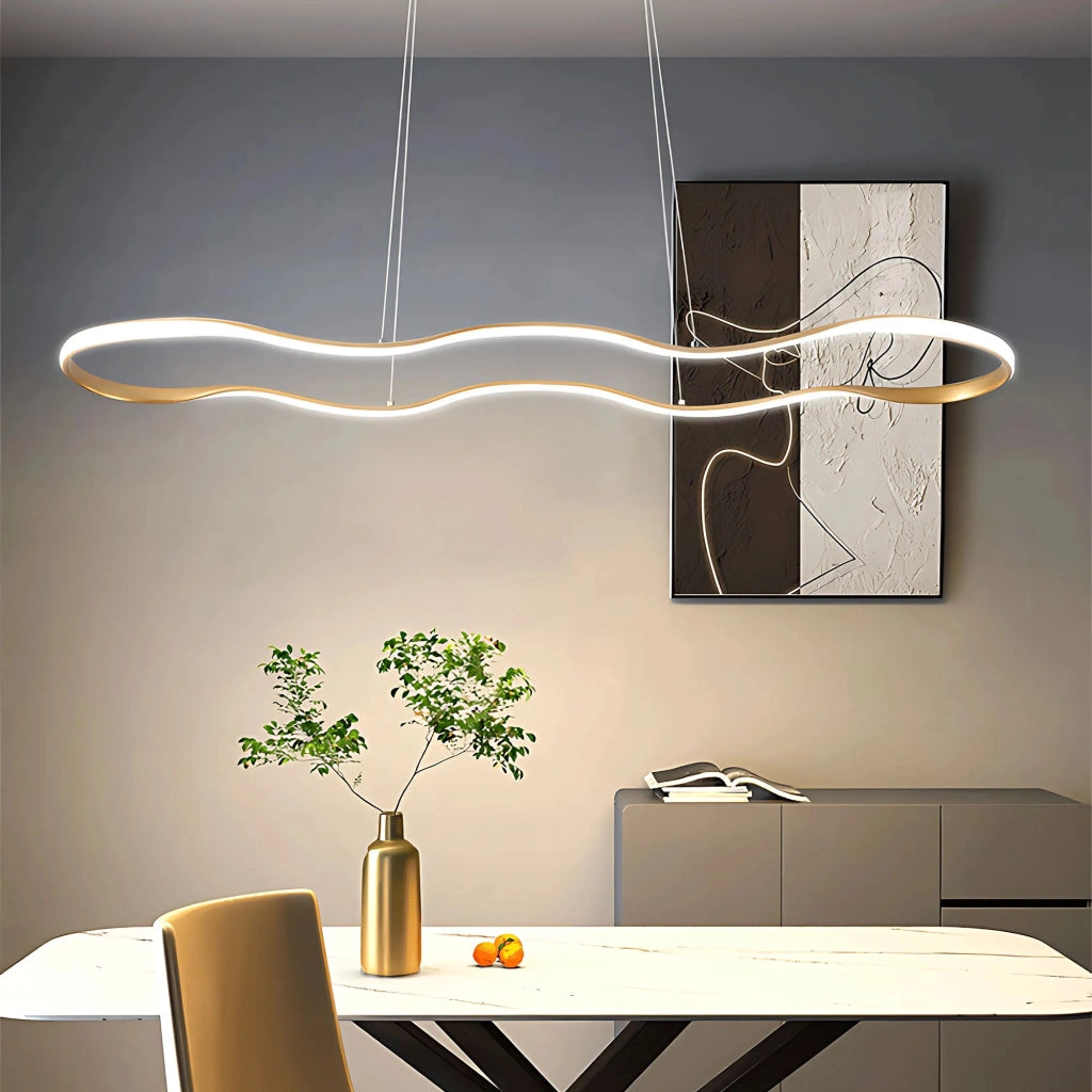 Lampada A Sospensione A Led Lhj027-cp 100cm Oro