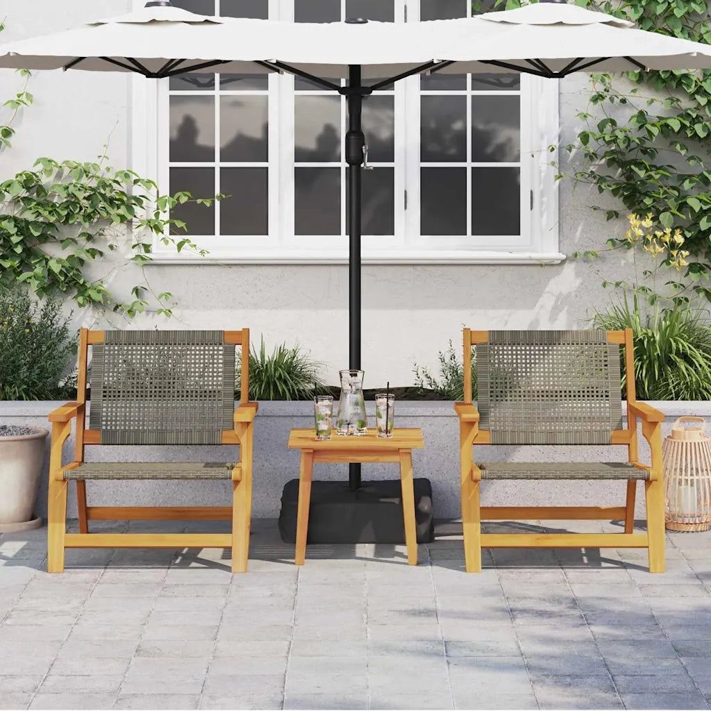 Arredamento da Giardino 2 pcs Grigio 67 x 78 x 73 cm 367828