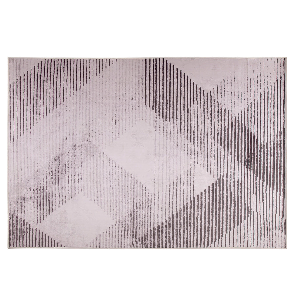 Tappeto rosa poliestere 160 x 230 cm a pelo corto motivo astratto