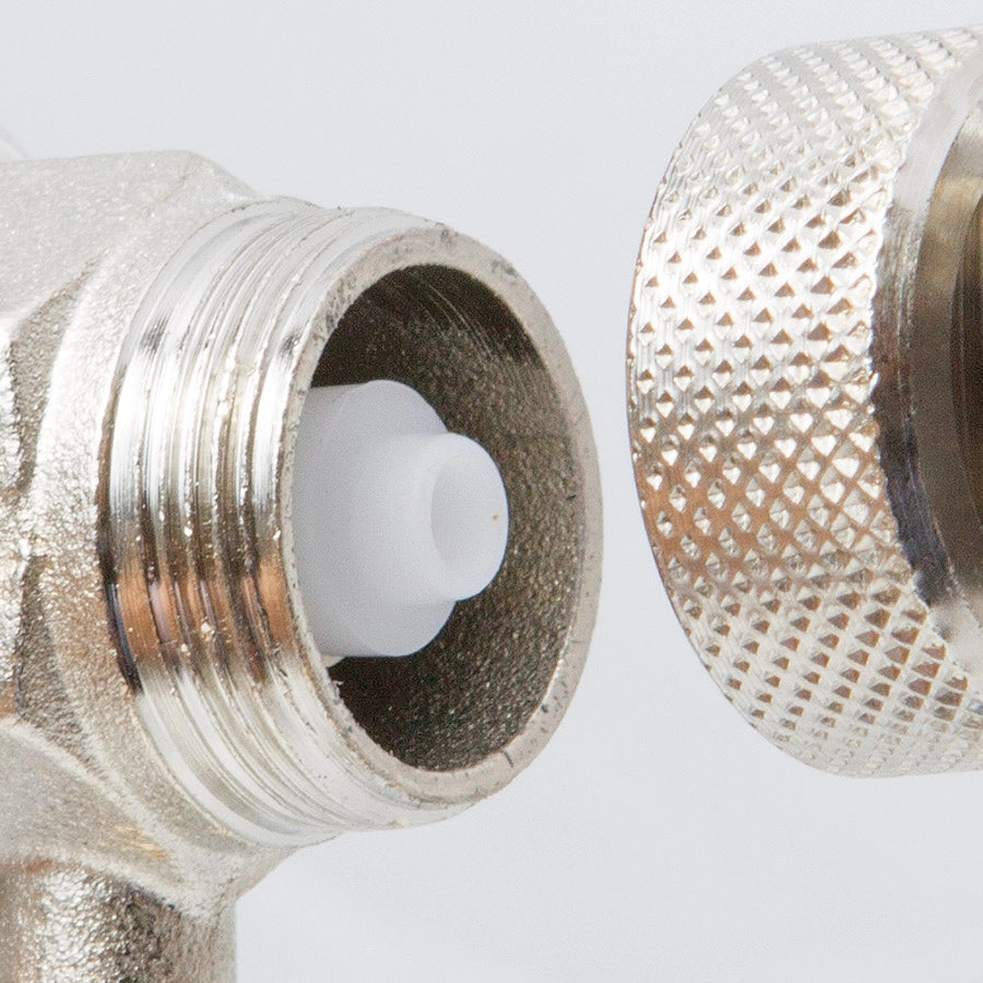 Galleggiante silenzioso in ottone stampato, asta regolabile curva per cassetta zaino, cappuccio ottone  1/2" F.A.R.G.