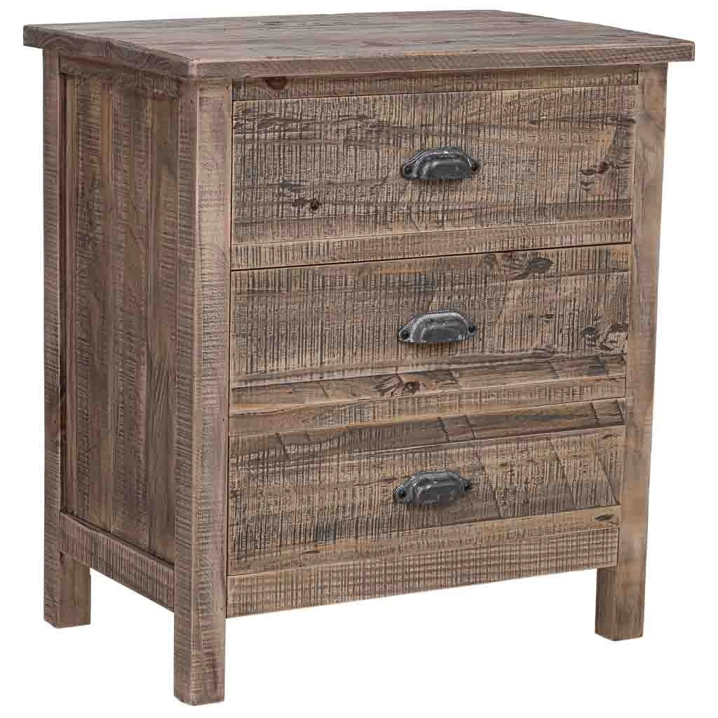 Comodino in legno marrone 62,5x40x68,5h cm