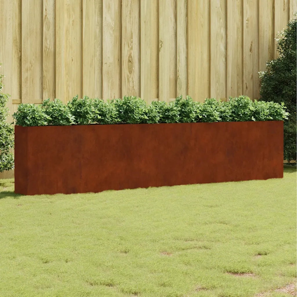 Fioriera Rialzata da Giardino 360x40x80 cm in Acciaio Corten 824529