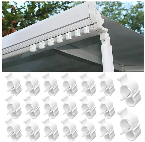 Kit di 20 chiodi da parete a forma di S - chiodi da parete per camper - chiodi da parete decorativi - chiodi da parete in ABS leggero - resistenti alla corrosione - chiodi da parete con anello
