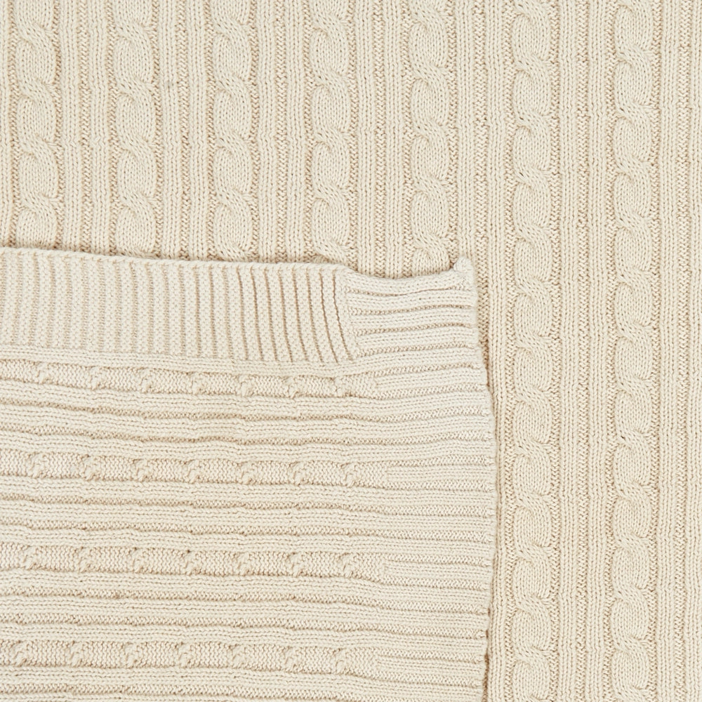 Coperta in Cotone color Beige Copriletto Stile Boho 110 x 180 cm camera da letto salotto