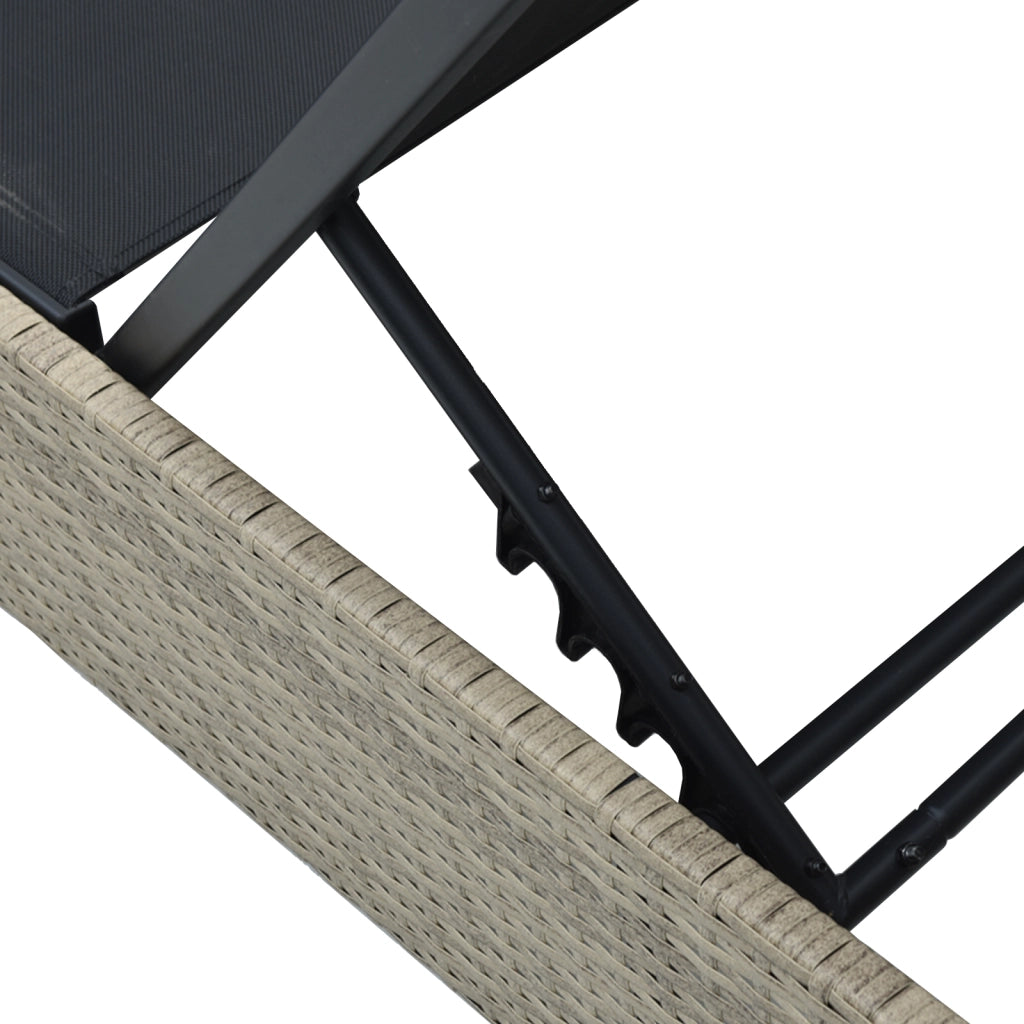 Lettino prendisole Beige 60x200x27 cm Rattan Poliestere