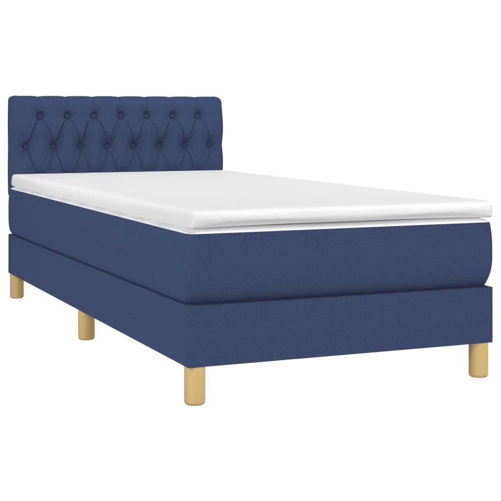 Giroletto a Molle con Materasso-Struttura Letto Blu 80x200 cm inTessuto 344332