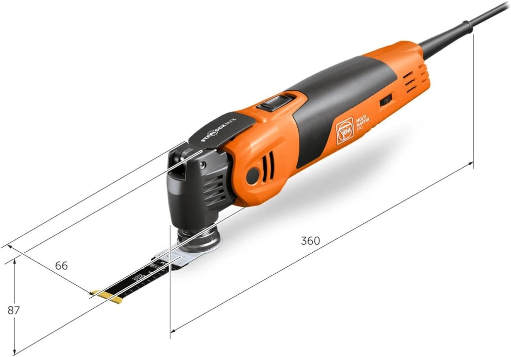 Multimaster MM 500 Plus Top, il potente utensile multifunzione con 30 accessori, Motore FEIN da 350 W, Sistema antivibrazioni, Attacco Portautensile StarlockPlus, Sistema di serraggio rapido