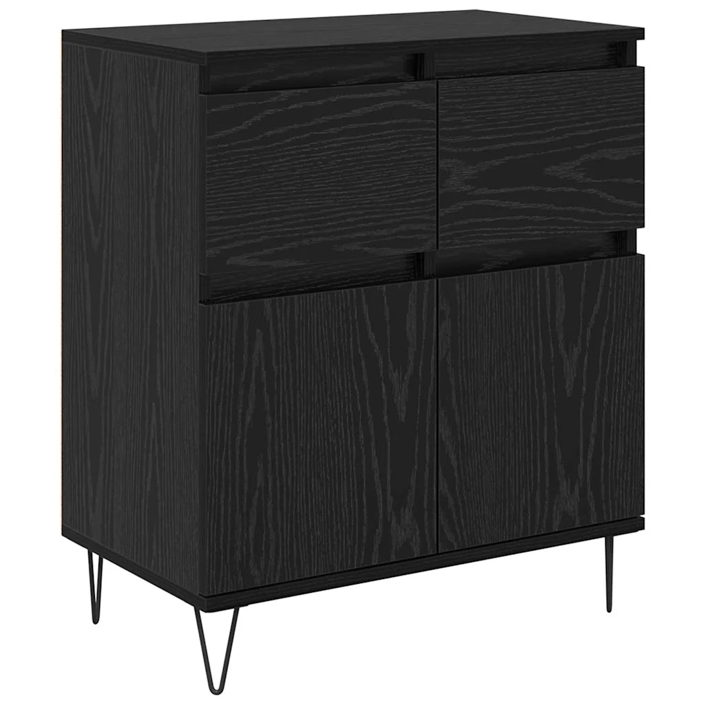 Credenza con Cassetto-Buffet-Armadio da cucina Rovere Nero 60 x 35 x 70 cm 428220