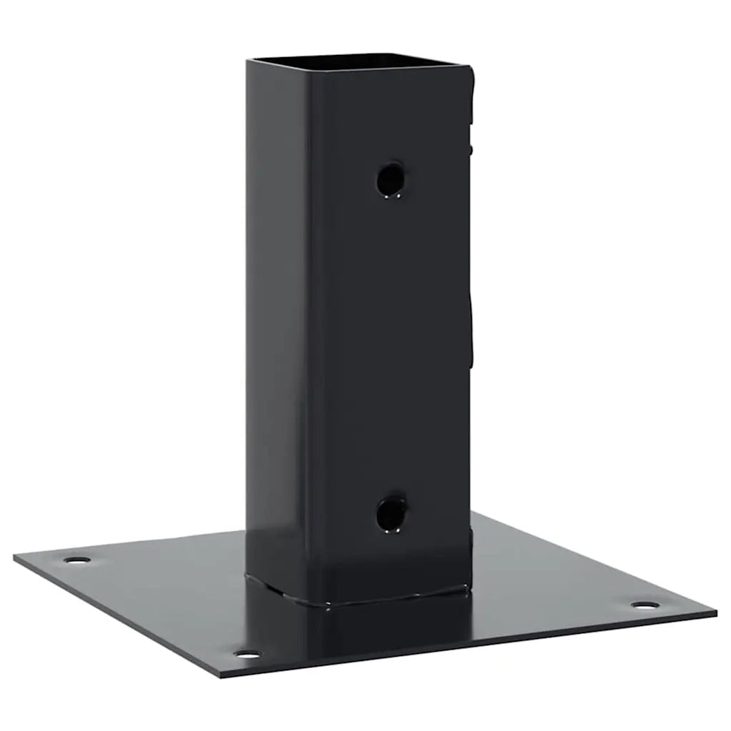 vidaXL Basi per Pali Quadrati 4 pz 46x46 mm Acciaio Verniciato Polvere