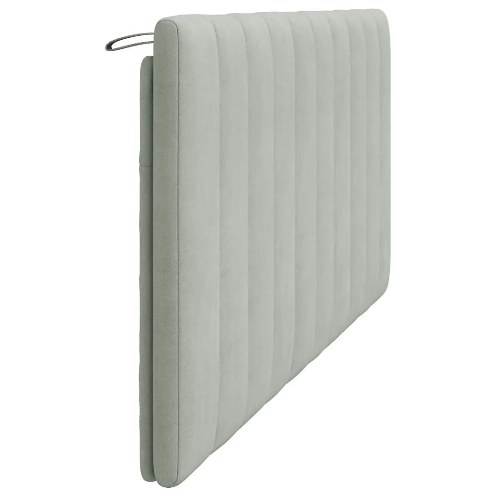 Cuscino Testiera Hanko Grigio Chiaro 180 cm in Velluto CFW7511096
