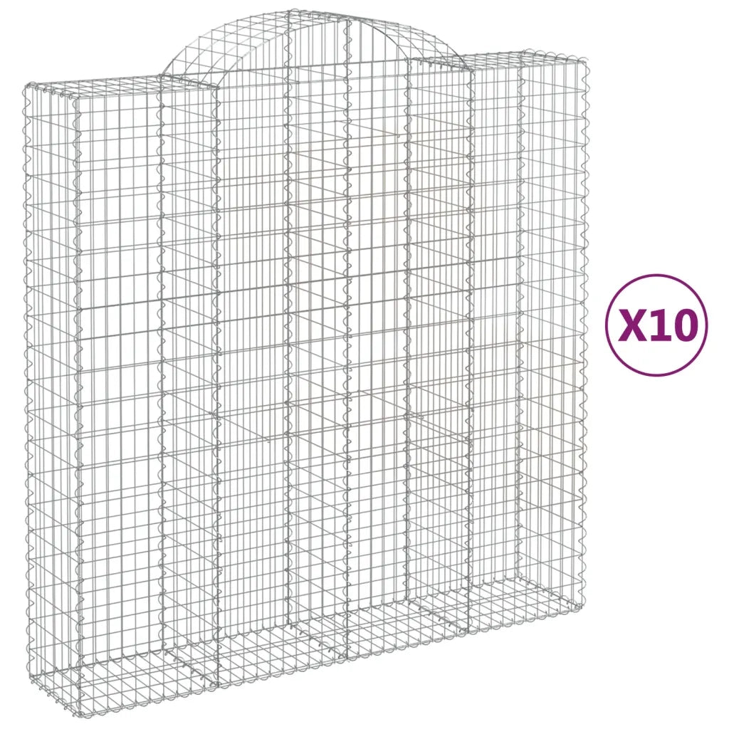 Cesti Gabbioni ad Arco 10 pz 200x50x200/220 cm Ferro Zincatocod mxl 76116