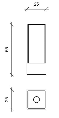 Camino a Bioetanolo da Pavimento 25x25x65 cm Silver